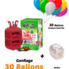 Bombonne d'Hélium Jetable Gonflage 30 Ballons