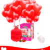 40 Ballons Coeur Latex 36 cm + Hélium Maxi