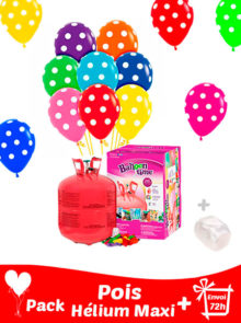 40 Ballons a pois 30 cm + Hélium Maxi · Pack pois Maxi40 Ballons a pois 30 cm + Hélium Maxi · Pack pois Maxi