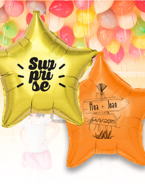Pack Promo de 12 Balloons Mylar Étoilé de 42 cm Personnalisé a 1 Couleur