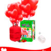 20 Ballons Coeur Latex 36 cm + Hélium Petit